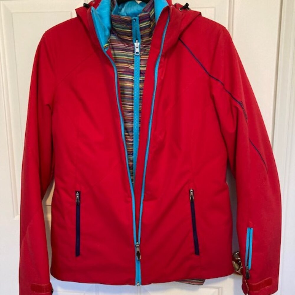 Spyder Menage a Trois 3 in 1 Ski Jacket with Reversible Inner liner Size 8